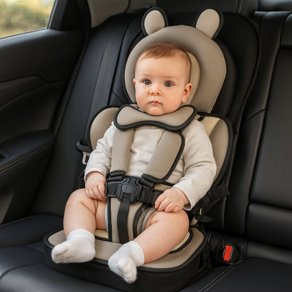 Compact Child Seat Harness for Dining Chairs – Foldable Fabric Booster with Adjustable Safety Straps for Toddlers & Infants | Thomler