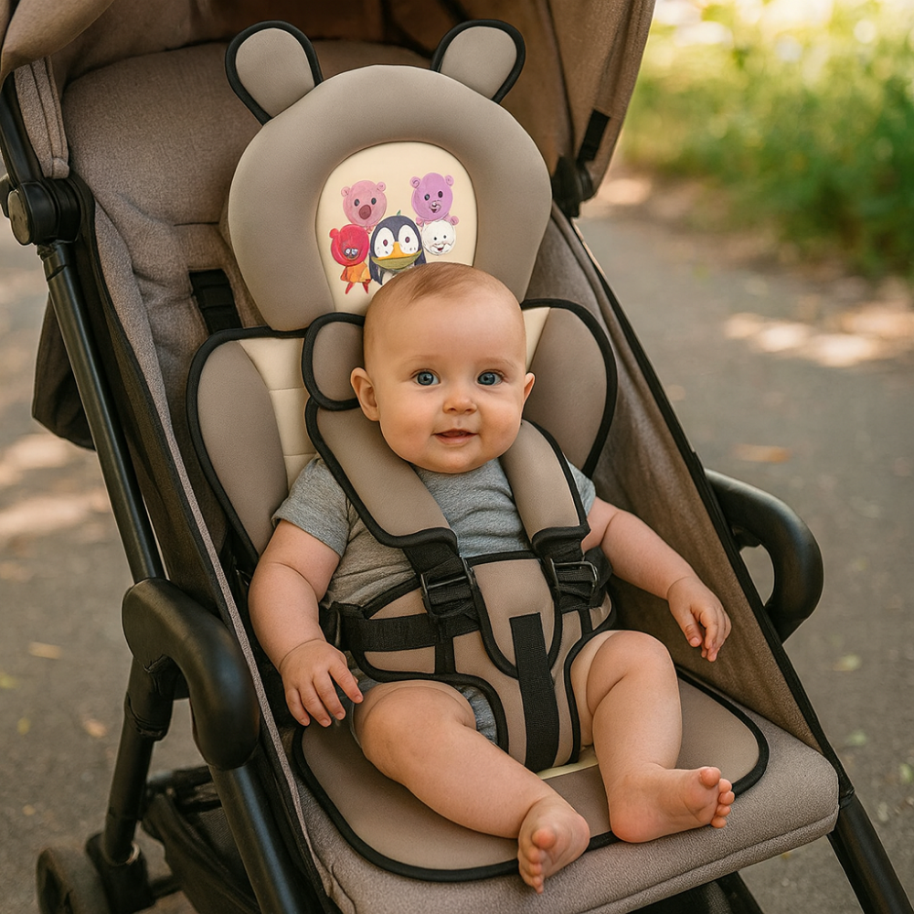 Compact Child Seat Harness for Dining Chairs – Foldable Fabric Booster with Adjustable Safety Straps for Toddlers & Infants | Thomler