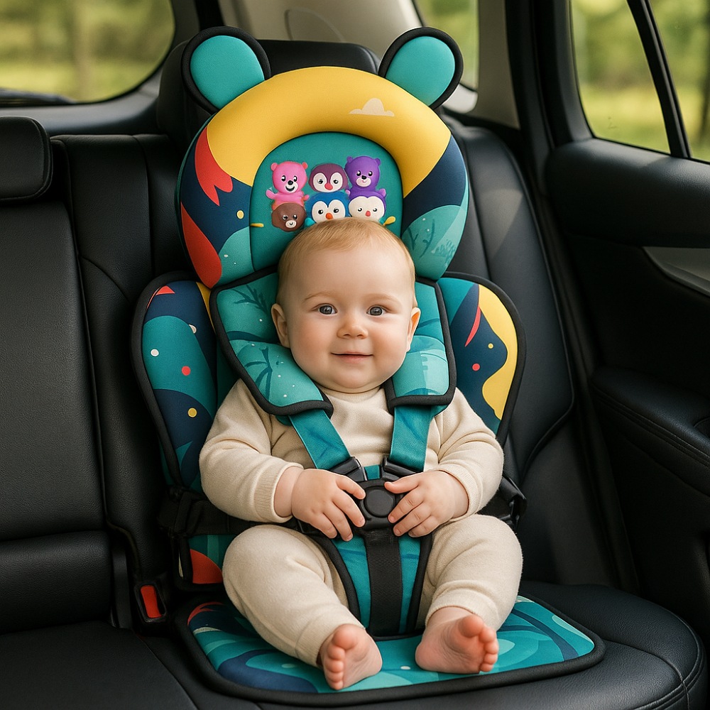 Compact Child Seat Harness for Dining Chairs – Foldable Fabric Booster with Adjustable Safety Straps for Toddlers & Infants | Thomler