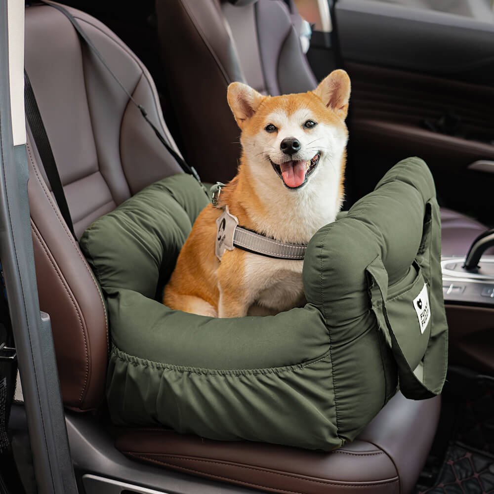 Asiento elevador para perros grandes – Transportín de viaje portátil con correa para el hombro, cojín de algodón lavable para SUV, camioneta y sedán – Seguro