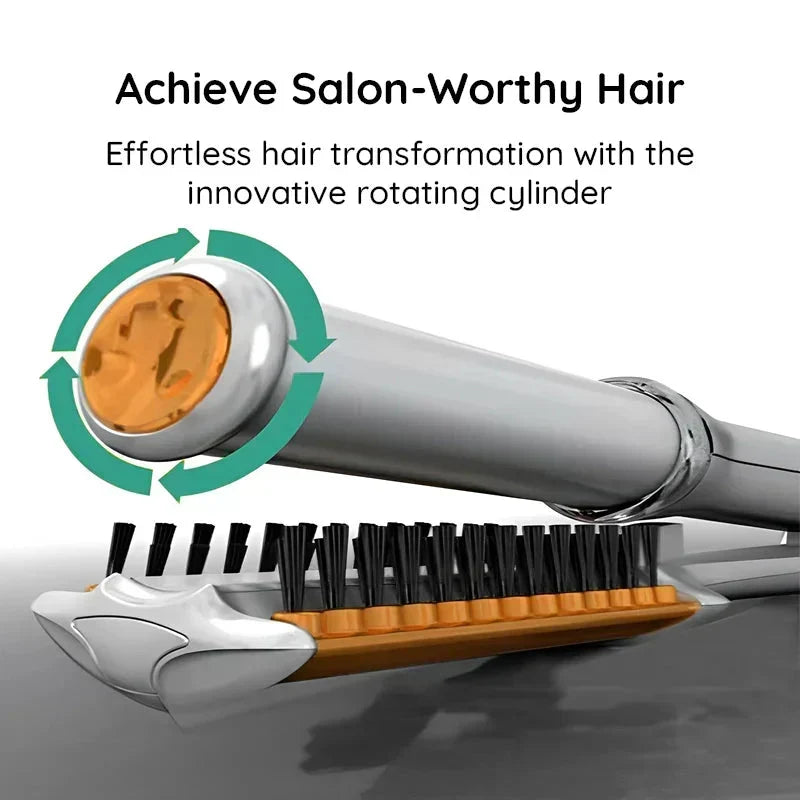 Professionelle 2-in-1 Rotations-Haarbürste