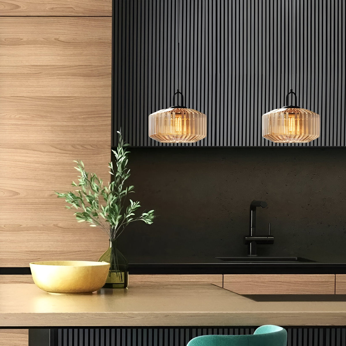 Glas-in-lood plafondarmatuur 11 inch kap E27 fitting in hoogte verstelbaar zachte gloed boven kookeiland tafel nachtkastje veelzijdig accent voor Conte | Thomler