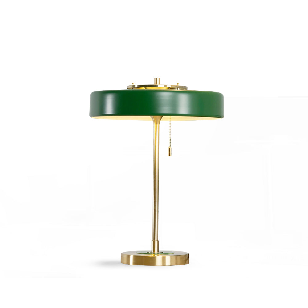 Bedside Reading Lamp with Metal Shade & Acrylic Diffuser for Desk Nightstand Lighting Office Bedroom Study Room Decor Pull Chain Switch Warm | Thomler