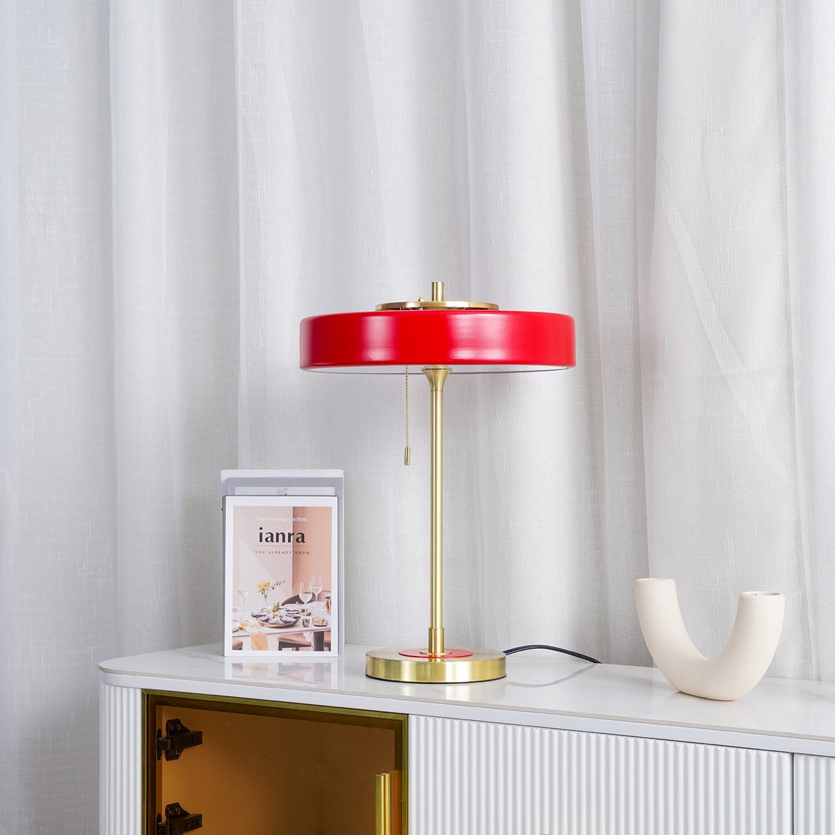 Lámpara de lectura de noche con pantalla de metal y difusor acrílico para escritorio, mesita de noche, oficina, dormitorio y decoración de estudio, interruptor de cadena, luz cálida | Thomler