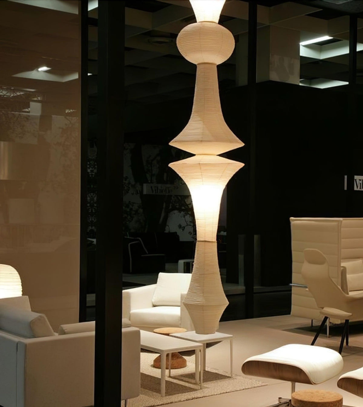 Lámpara de techo artesanal de papel con pantalla cilíndrica blanca, luminaria colgante con casquillo E26/E27 para dormitorio, sala de estar y comedor, luz ambiental moderna | Thomler