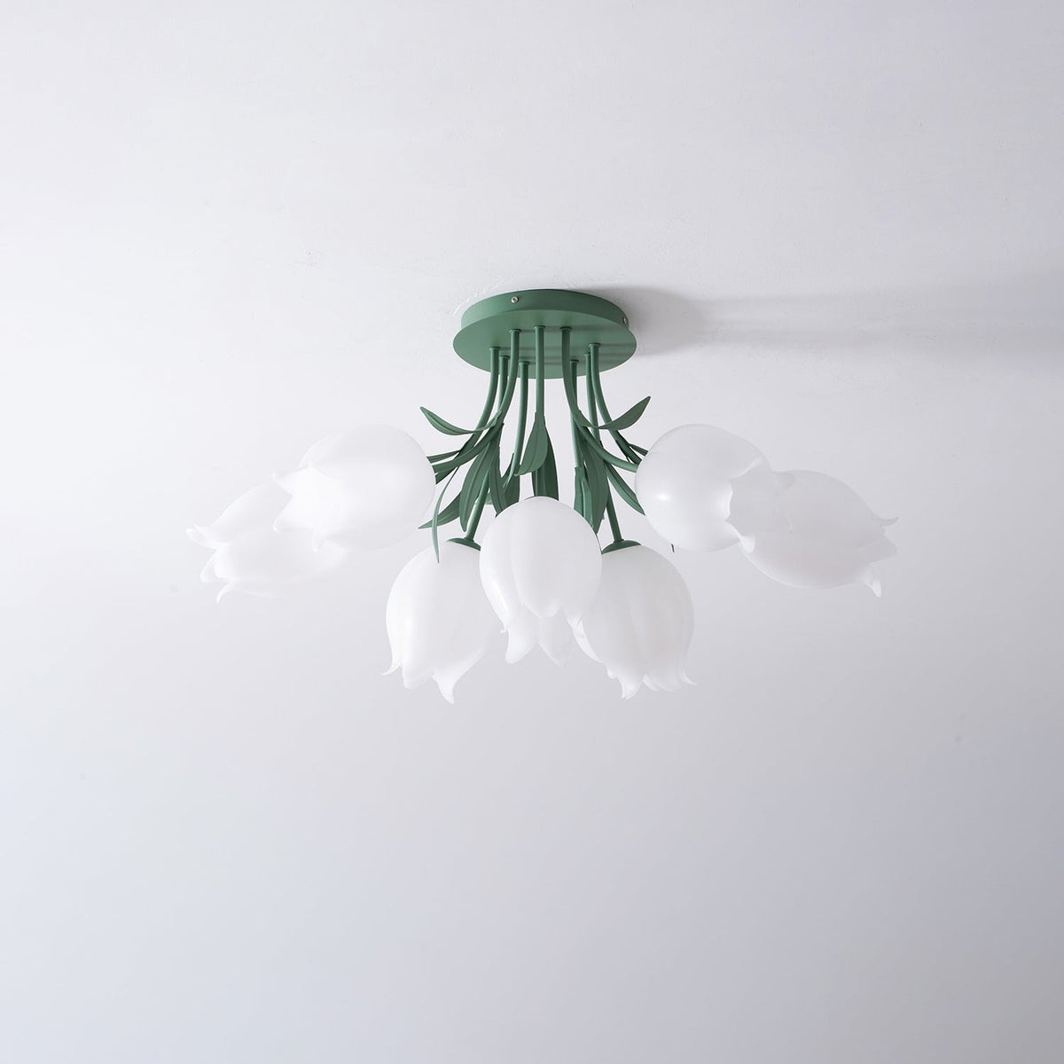 Flush Mount Floral Ceiling Light Fixture with Multi-Head LED Design for Bedroom, Living Room