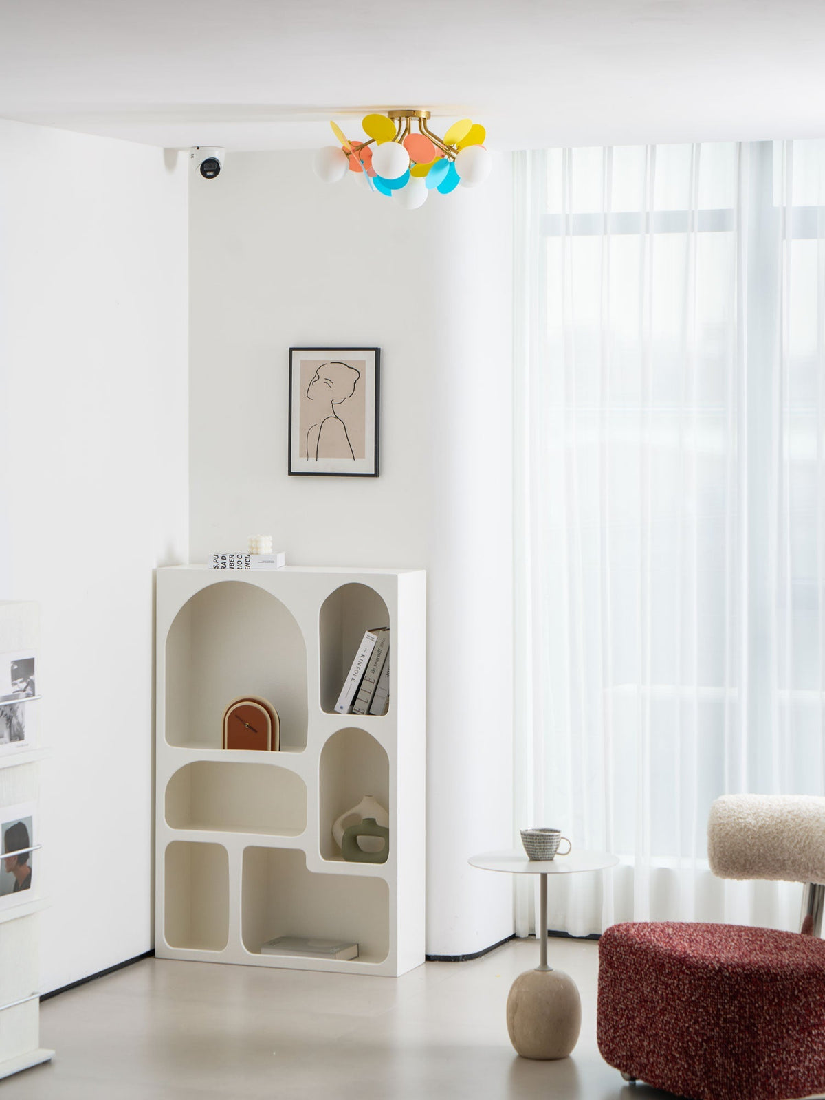 Lámpara de techo de montaje empotrado en colores pastel de 10 pulgadas de diámetro, de metal y acrílico, para habitación de niños, dormitorio, oficina, hogar, guardería, iluminación superior para espacios pequeños