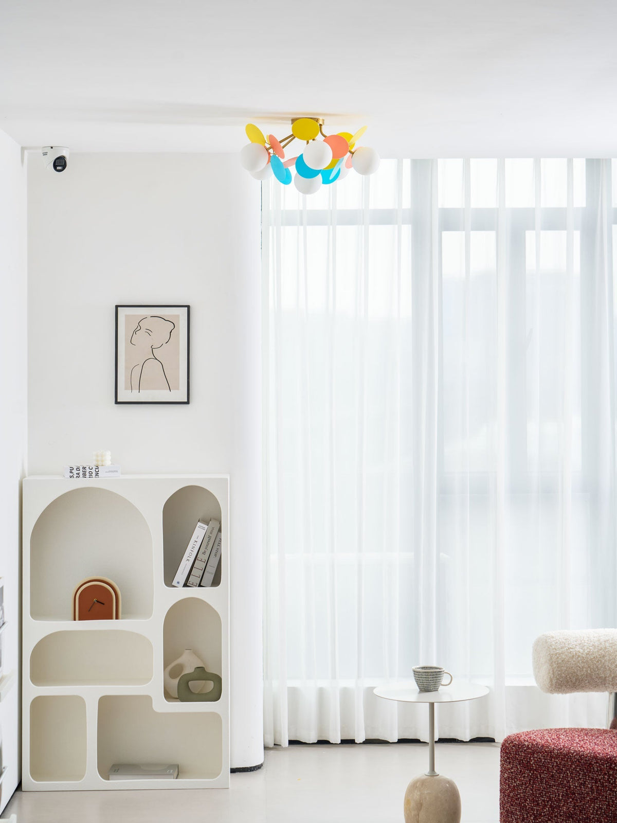 Lámpara de techo de montaje empotrado en colores pastel de 10 pulgadas de diámetro, de metal y acrílico, para habitación de niños, dormitorio, oficina, hogar, guardería, iluminación superior para espacios pequeños