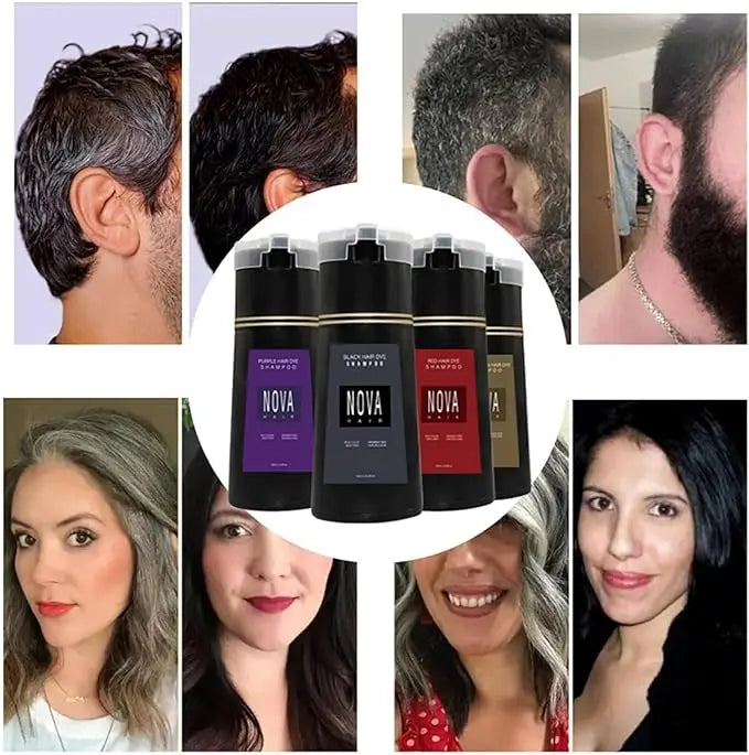 Hair Color Shampoo 6.8 fl oz – Vibrant Tones in One Step for All Hair Types, Easy Application No Mess | Thomler