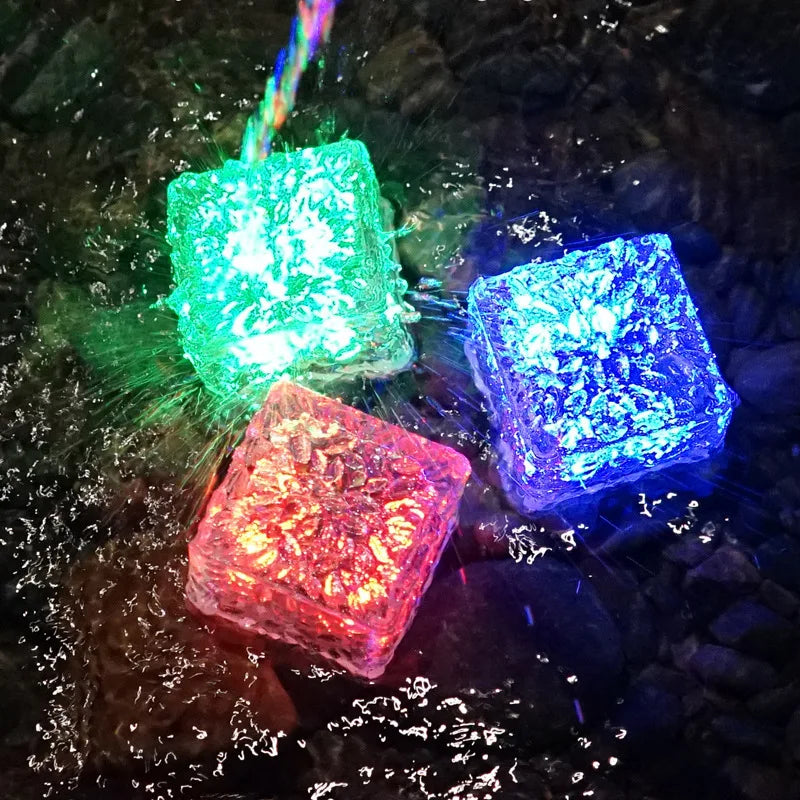 Light-Up Bath Cubes for Kids 6-Pack Waterproof LED Floating Toys Sensory Play Color-Changing Glow Cubes for Toddlers Bathtub Fun | Thomler