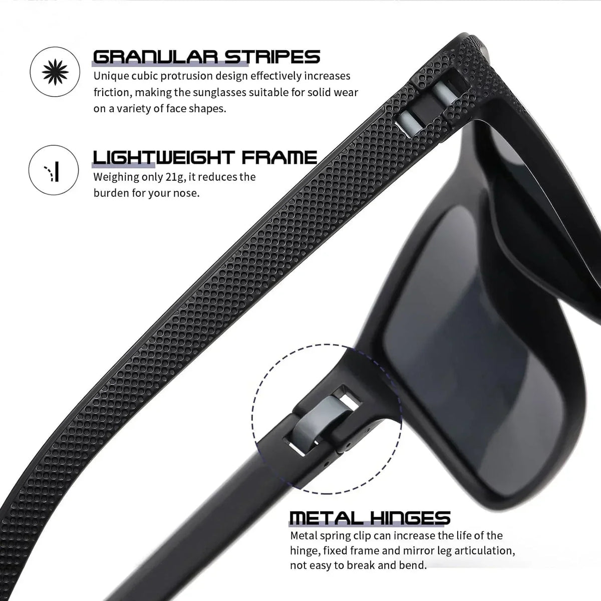Polarized Sunglasses 3-Piece Set for Men & Women Outdoor Sports Driving UV400 Protection Lightweight Frames | Thomler