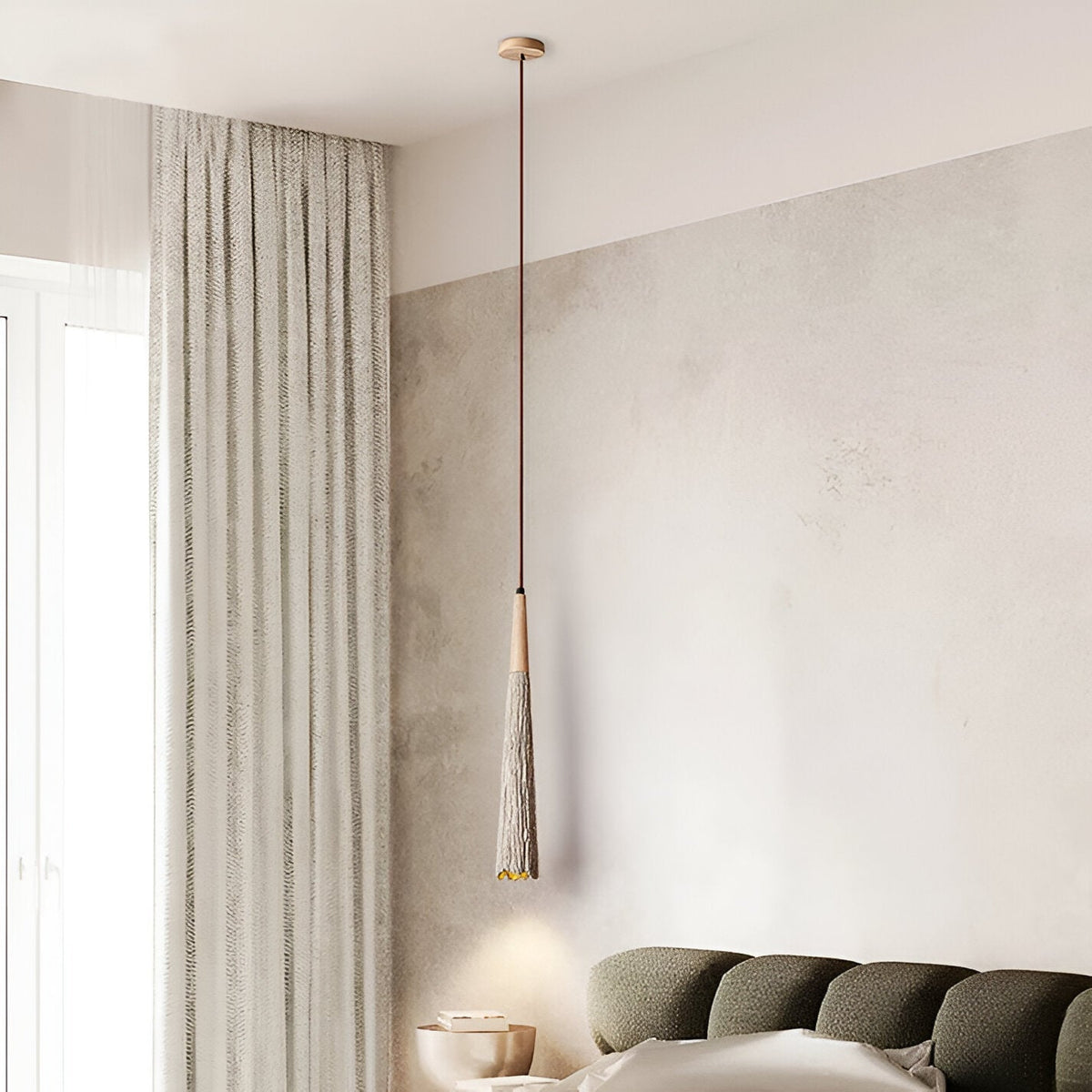 Crème-kleurige betonnen hanglamp 14 inch sculpturale keukeneiland pendellamp koepellamp bedraad moderne boerderij eetkamer plafondlamp | Thomler
