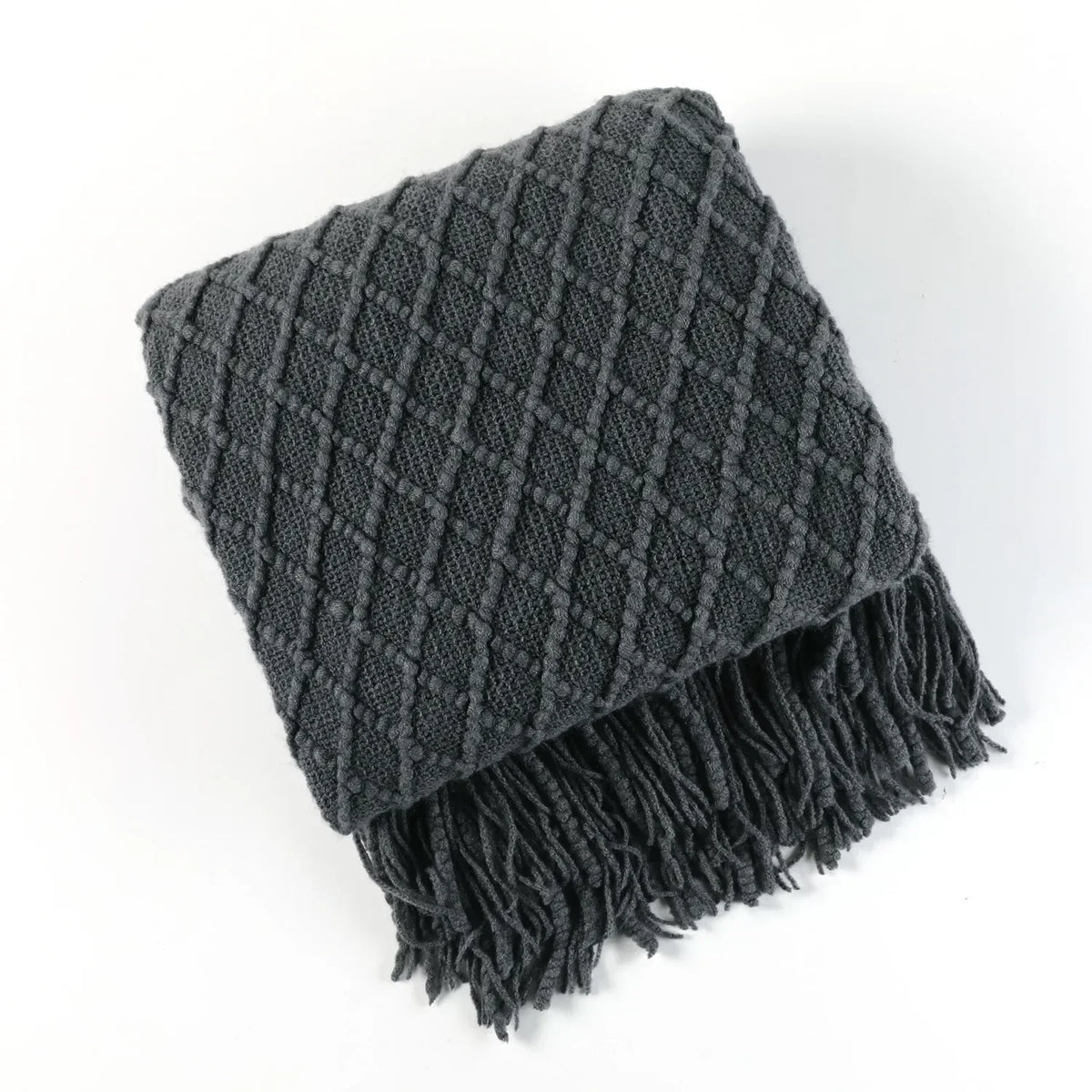 Chunky Knit Throw Blanket – Cozy Acrylic Sofa & Bed Cover for Living Room & Bedroom