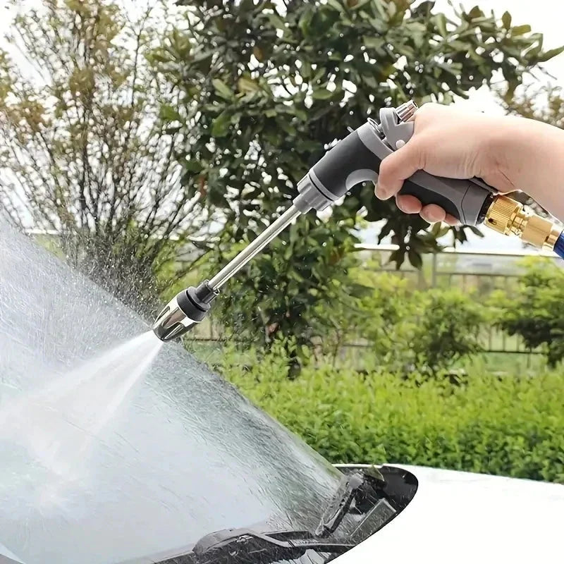 Expandable Garden Hose 3X Length with High-Pressure Spray Gun Nozzle Set Retractable Storage Outdoor Watering System | Thomler