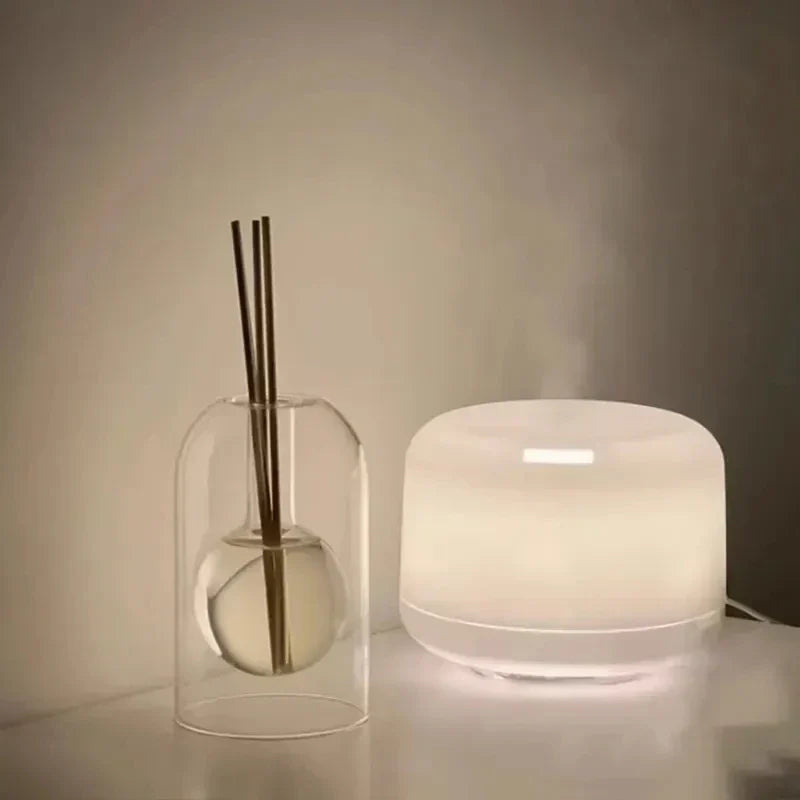 Reed Diffuser Set with Hollow Glass Vessel for Essential Oils - Natural Wood & Glass Aromatherapy Dispenser for Home, Office, Bedroom & Livi | Thomler