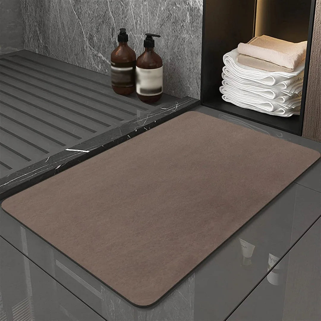 Stenen badmat sneldrogend 40x60 cm antislip rubberen onderkant deurmat beige grijs marineblauw voor douche vloer badkamer keuken deur balkon water | Thomler