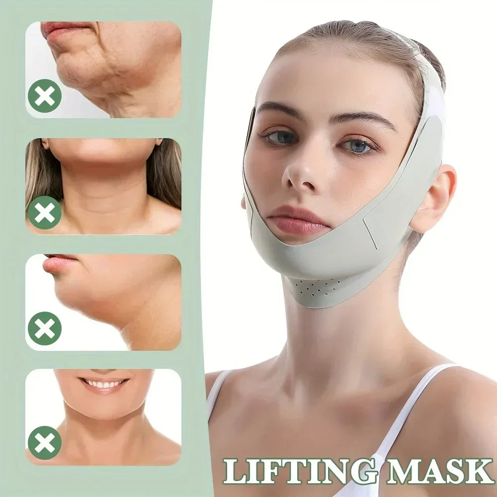 Jawline Shaping Compression Wrap – Sculpt and Firm Your Face with Daily Chin Lift Support for Women and Men | Thomler