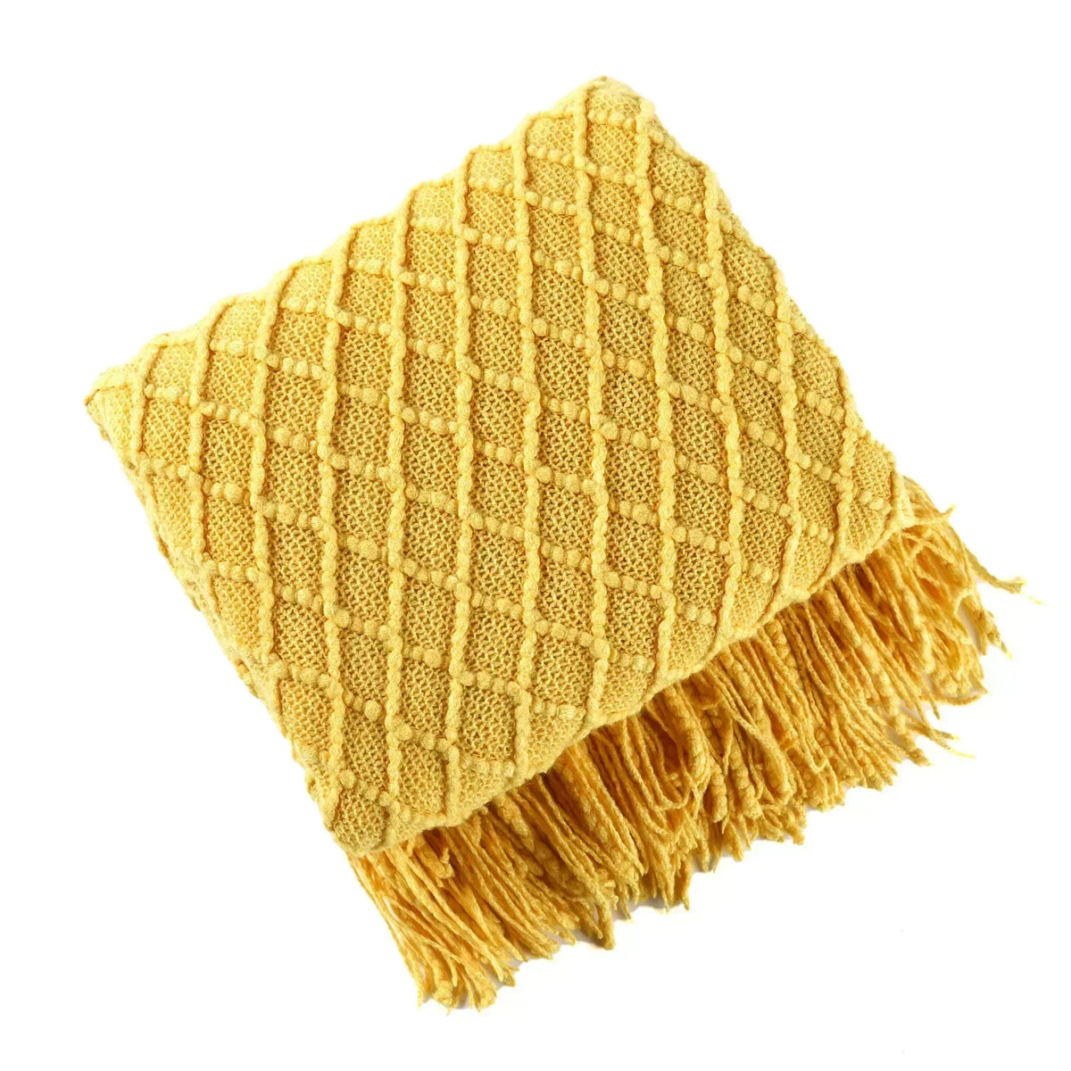 Chunky Knit Throw Blanket – Cozy Acrylic Sofa & Bed Cover for Living Room & Bedroom