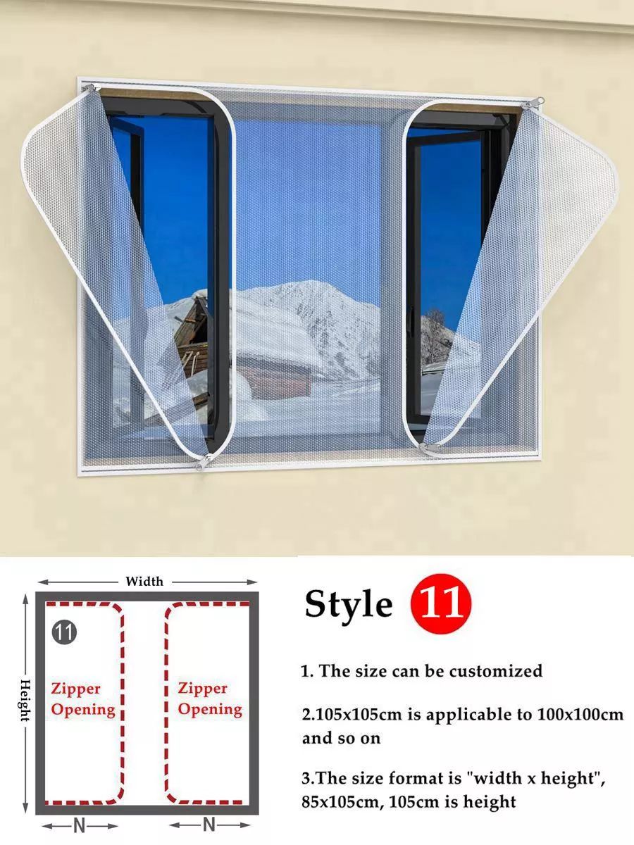 Insulating Window Film Kit – Dual-Layer Thermal Draft Stopper with Adhesive Zipper