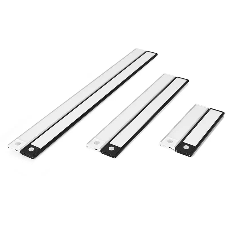 Bewegingssensor LED-onderkastverlichting, oplaadbare magnetische strip, batterijgevoed, draadloze verlichtingsbalk voor keuken, kast, voorraadkast, hal | Thomler
