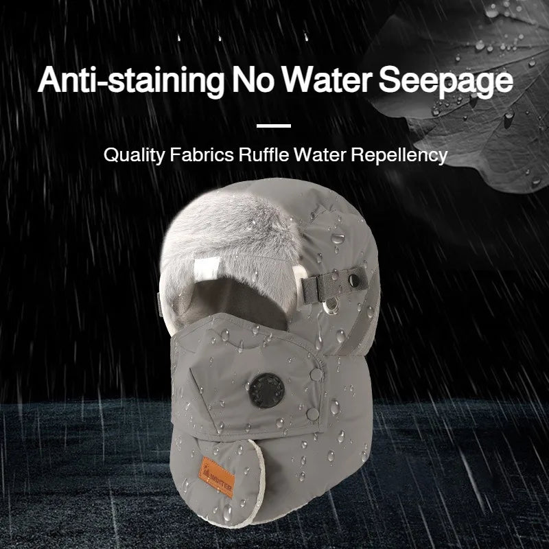 Full-Face Insulated Winter Balaclava with Detachable Shield & Windproof Design for Skiing & Cold Weather