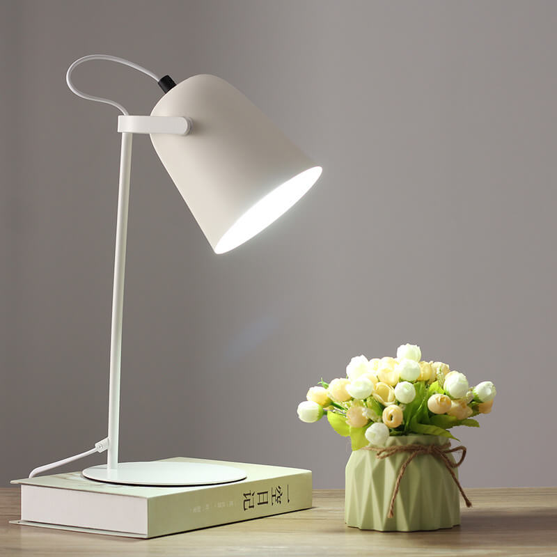 Metal Accent Light 12 Inch Iron Task Lamp with Bucket Shade E27 Socket for Nightstand Desktop Office Corner Home | Thomler