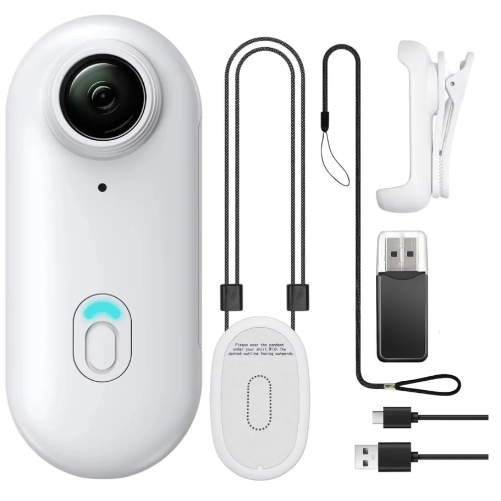 Compact 4K Action Camera with WiFi, Waterproof Housing, Magnetic Clip & 360° Rotating Mount for POV Recording | Thomler