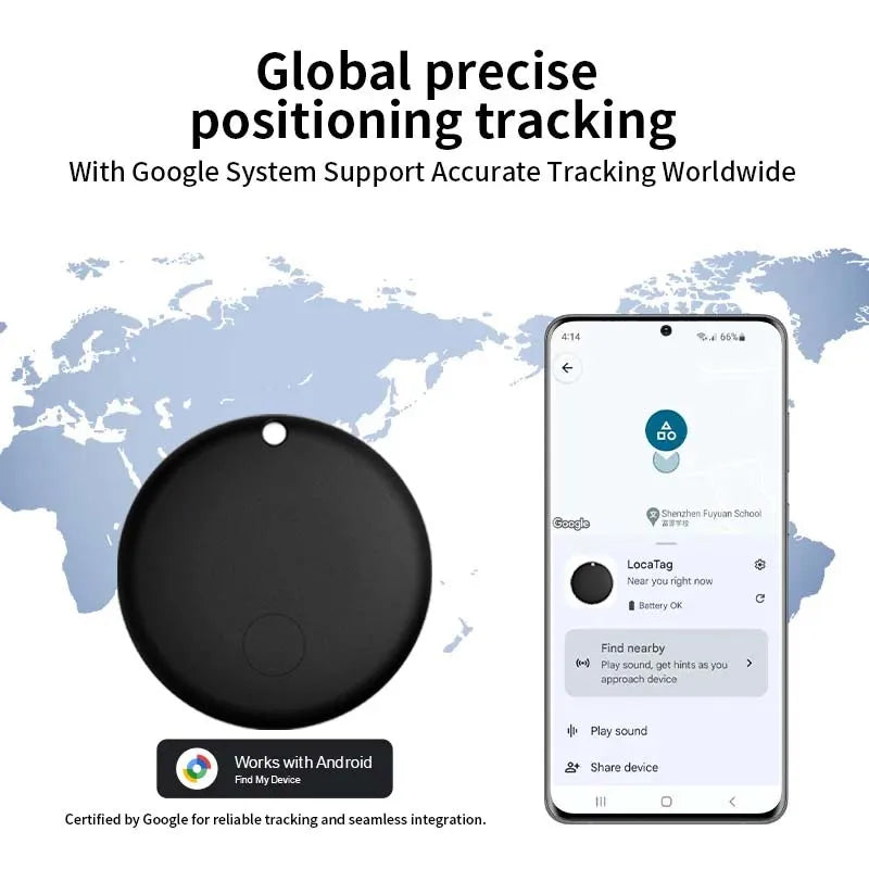 Pet Location Tracker Collar for Dogs & Cats with Android Network Connectivity and Reflective Safety Band