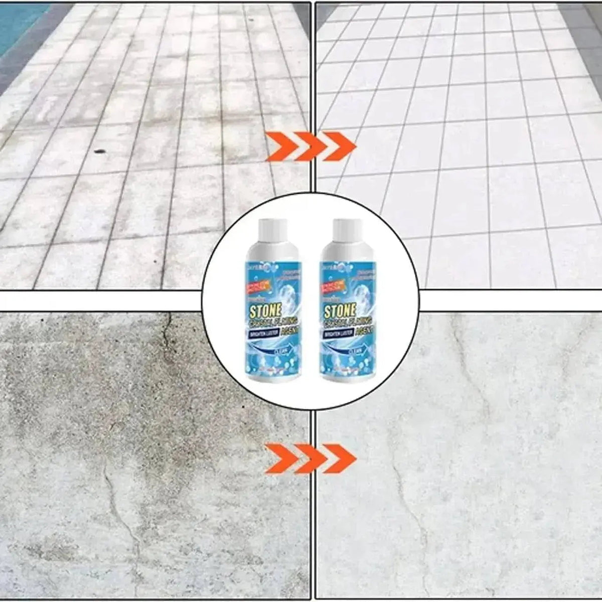 Natural Stone Cleaner for Rust & Oxidation Stains – Eco-Friendly Formula for Granite, Marble, Slate & Concrete Surfaces Indoors & Outdoors | Thomler