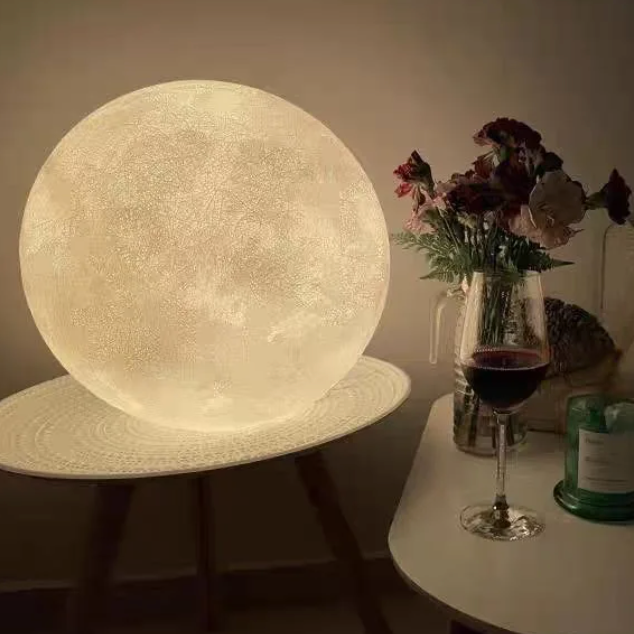 Kugelförmige Stehlampe mit dimmbarer LED | Moderne Akzentbeleuchtung für Schlaf- und Wohnzimmer | Mit Netzstecker | Dimmbares Stimmungslicht