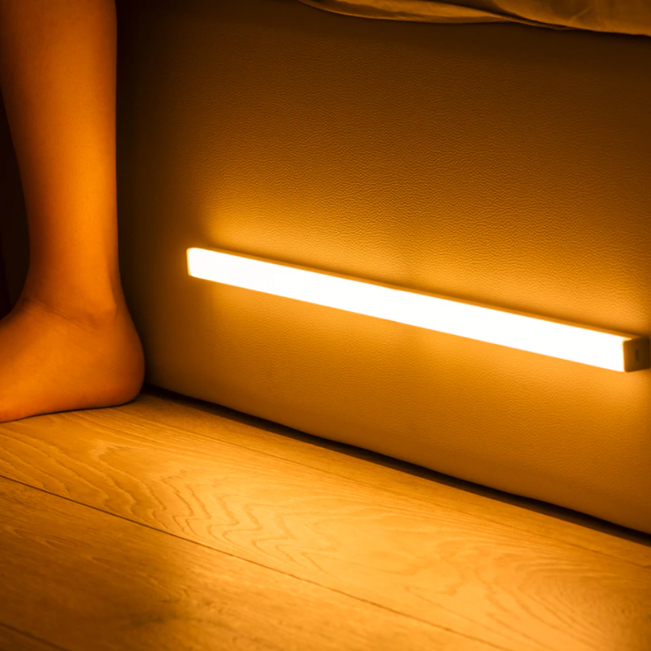 Motion Activated LED Light Bar 20 inch Rechargeable Magnetic Stick-On Under Cabinet Lighting for Closets Stairs Pantry Hallways Night Light | Thomler