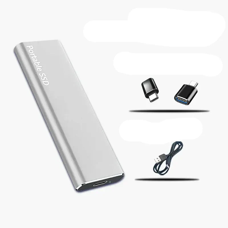 Unidad de estado sólido (SSD) de 4 TB, carcasa de aluminio compacta USB-C para Mac, PC, portátil, escritorio, viajes, trabajo, copia de seguridad, transferencia de datos y almacenamiento