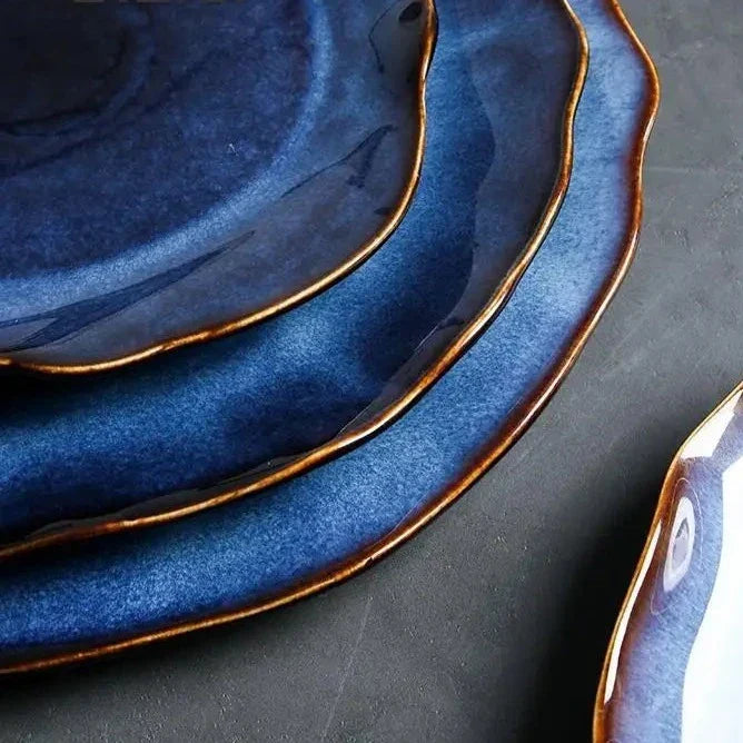 Artisan Bone China Dinner Plates 10.5 Inch Set Hand-Painted Multicolor Ceramic Tableware for Everyday Family Meals Holiday Hosting | Thomler