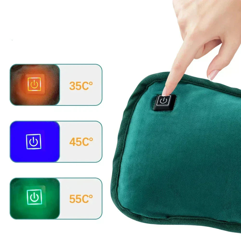 USB oplaadbaar warmtekussen met 3 temperatuurstanden voor verlichting bij krampen en rugpijn | Draagbare grafeen handwarmer voor warmtetherapie bij peri