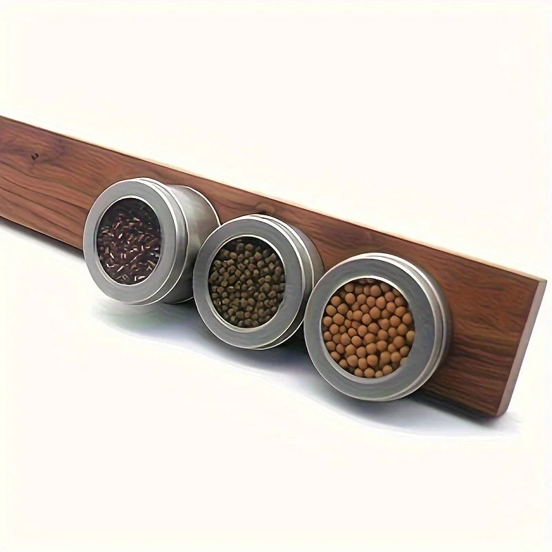 Wall-Mount Kitchen Knife Bar Solid Walnut Wood 16 Inch Magnetic Storage Strip Chef Blade Organizer Space Saver Rack for Cooking Tools Utensi | Thomler