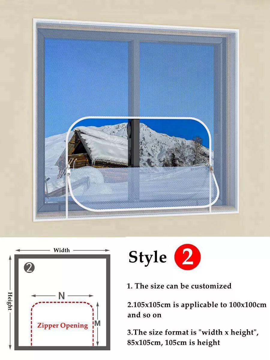 Insulating Window Film Kit – Dual-Layer Thermal Draft Stopper with Adhesive Zipper