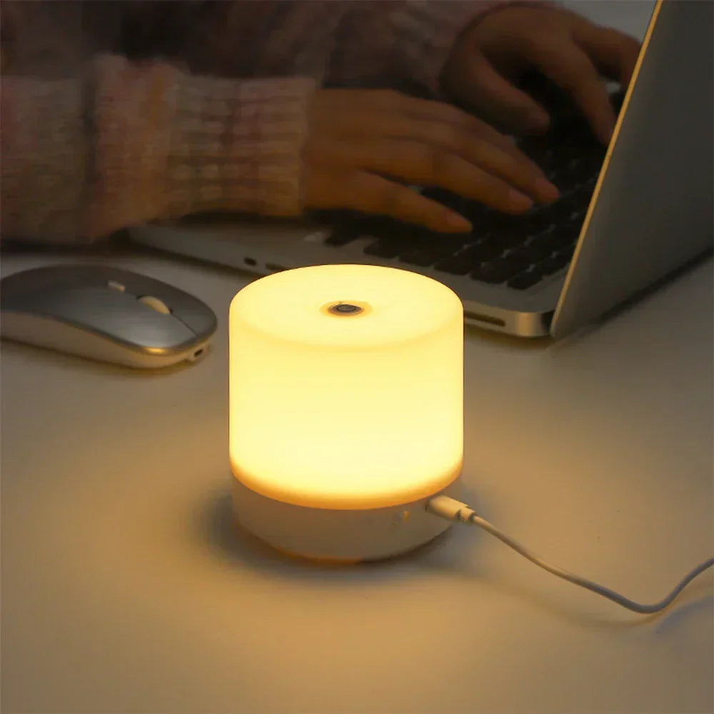 Dimmbare LED-Würfelleuchte 3,3 Zoll Weiß Touch-Steuerung Nachttischlampe USB-betrieben für Nachttisch Leseleuchte kleine Räume Stimmungslicht | Thomler