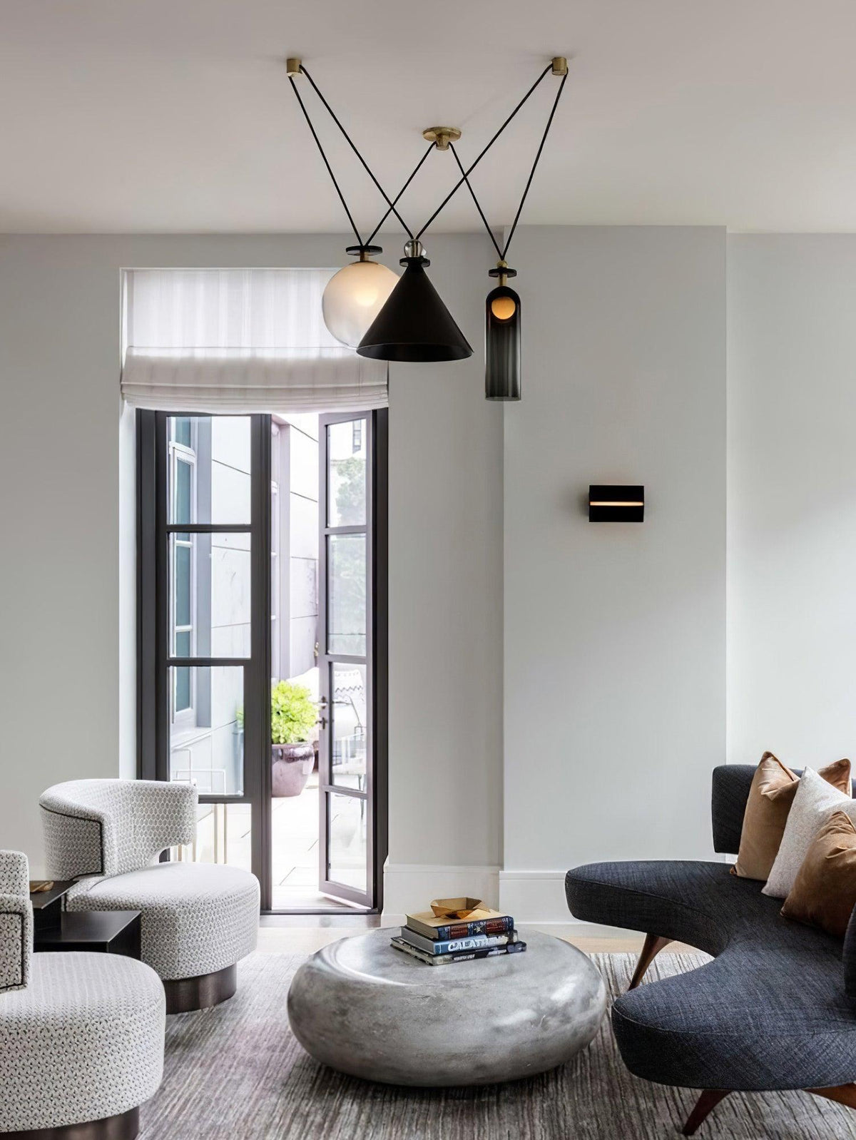 Lámpara de techo escultural modular con secciones ajustables y opciones de acabado personalizadas para comedor, cocina y sala de estar | Thomler