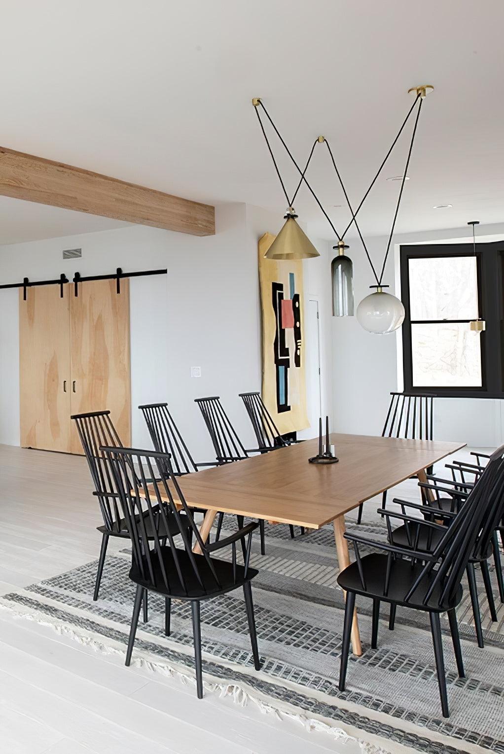 Lámpara de techo escultural modular con secciones ajustables y opciones de acabado personalizadas para comedor, cocina y sala de estar | Thomler