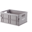 Collapsible Plastic Bin 14 x 10 x 7 Inches Gray Office File Holder Letter-Size Lightweight Desk Organizer Nestable Container for Home Worksp | Thomler