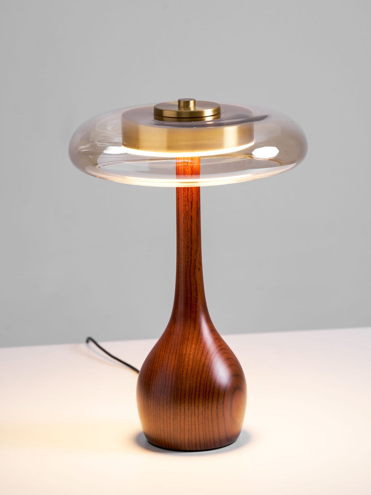 Desk Lamp with 3 Color Temperatures Glass and Brass LED Touch Light for Bedroom Office Nightstand Reading Warm Cool Neutral White 12W 10 Inc | Thomler