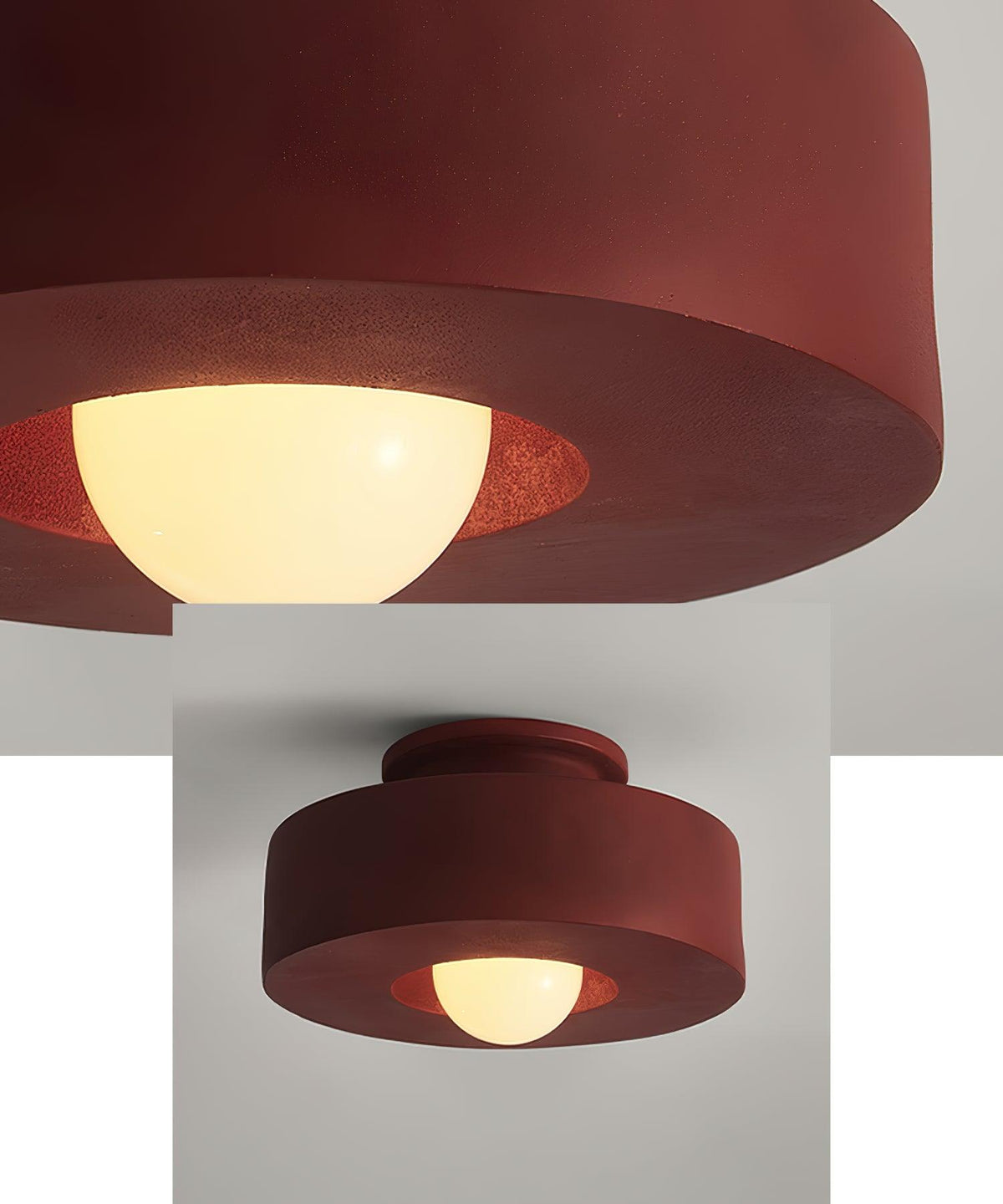 Lámpara de techo escultural de 12 pulgadas, diseño geométrico de polímero, casquillo E26 E27 para dormitorio, sala de estar y cocina en rojo, verde y negro | Thomler