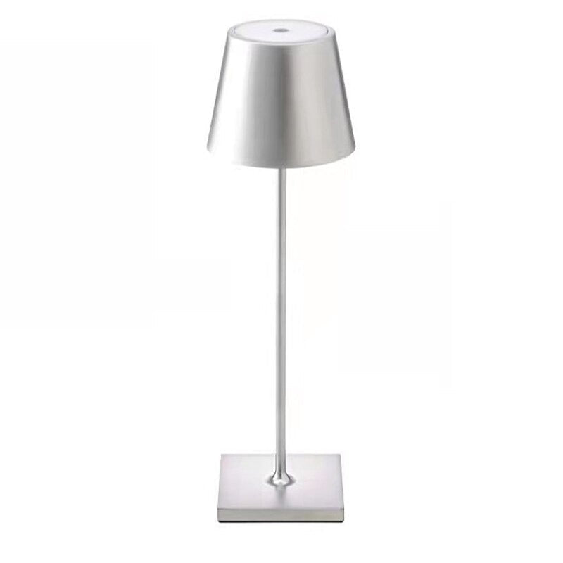 Rechargeable LED Touch Table Lamp with 3-Level Dimmer | Cordless Portable Desk Light for Indoor & Outdoor Use | IP54 Waterproof Metal Lamp | Thomler
