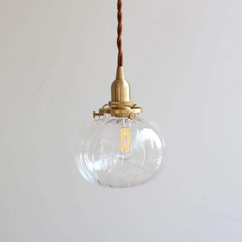 Glaskugel-Hängelampe, 12,7 cm Durchmesser, Vintage-Messingfassung, höhenverstellbares Kabel, Deckenaufhängung für Küche, Esszimmer, Eingangsbereich, Nische