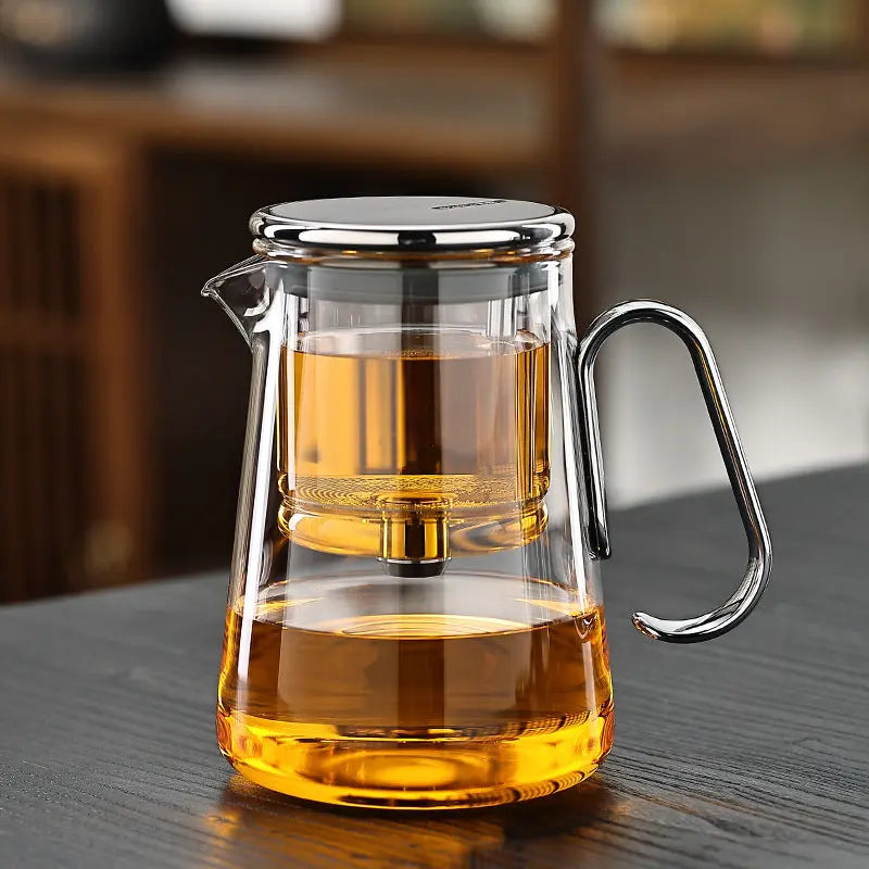 24 fl oz Heat-Resistant Kettle with Removable Infuser and Magnetic Brew Stop for Loose Leaf Black Green Herbal Tea Kitchen Counter | Thomler