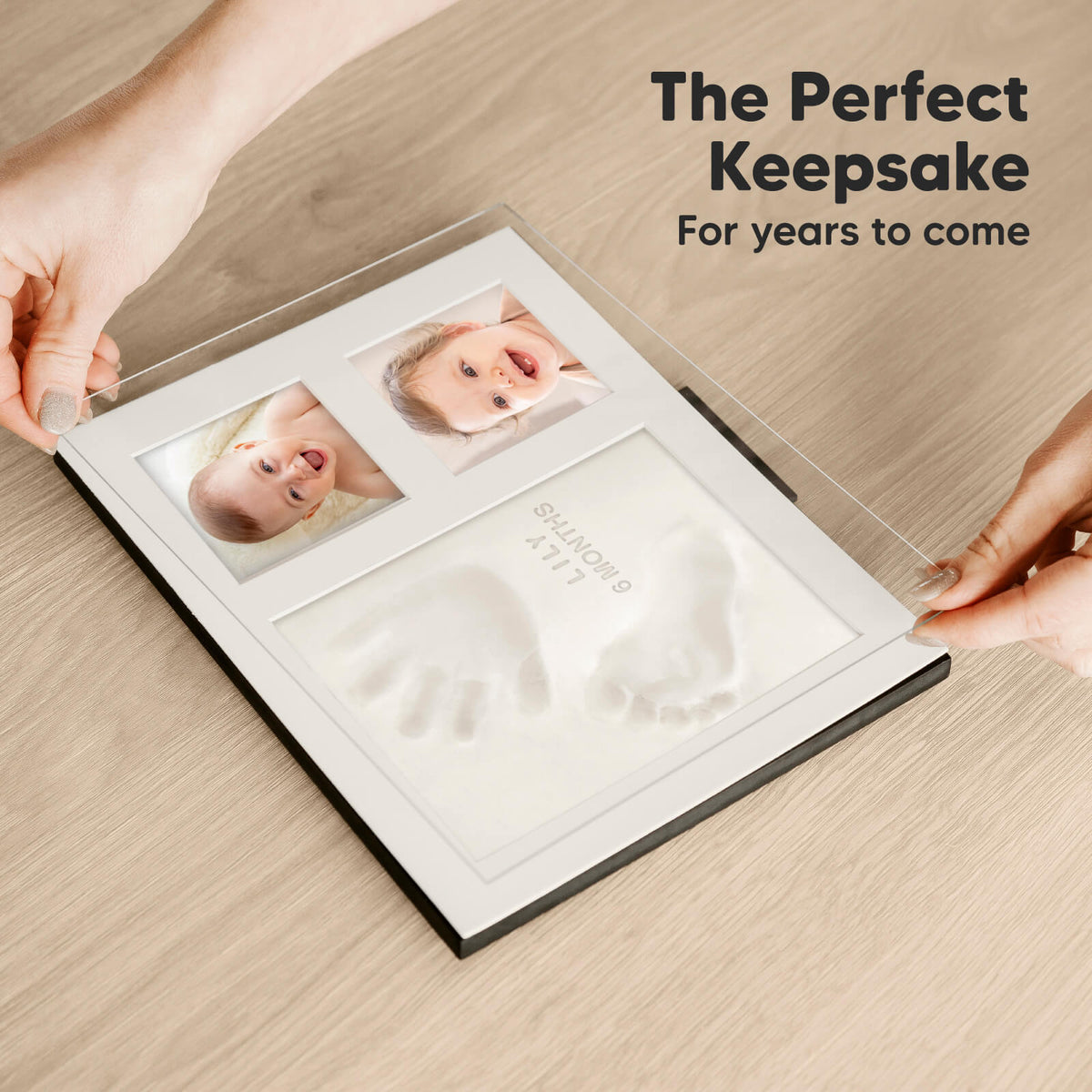 Baby Handprint & Footprint Keepsake Solo Frame
