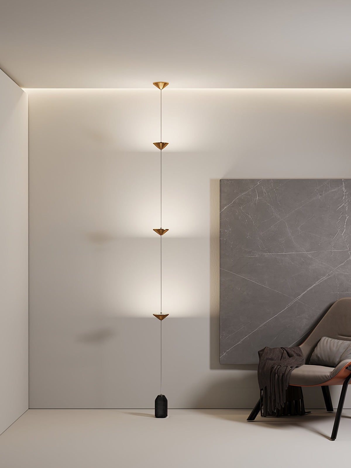 Lámpara de pie LED con contrapeso de mármol y cable de tracción ajustable para sala de estar, dormitorio, rincón de lectura, decoración moderna del hogar, iluminación ambiental y de trabajo
