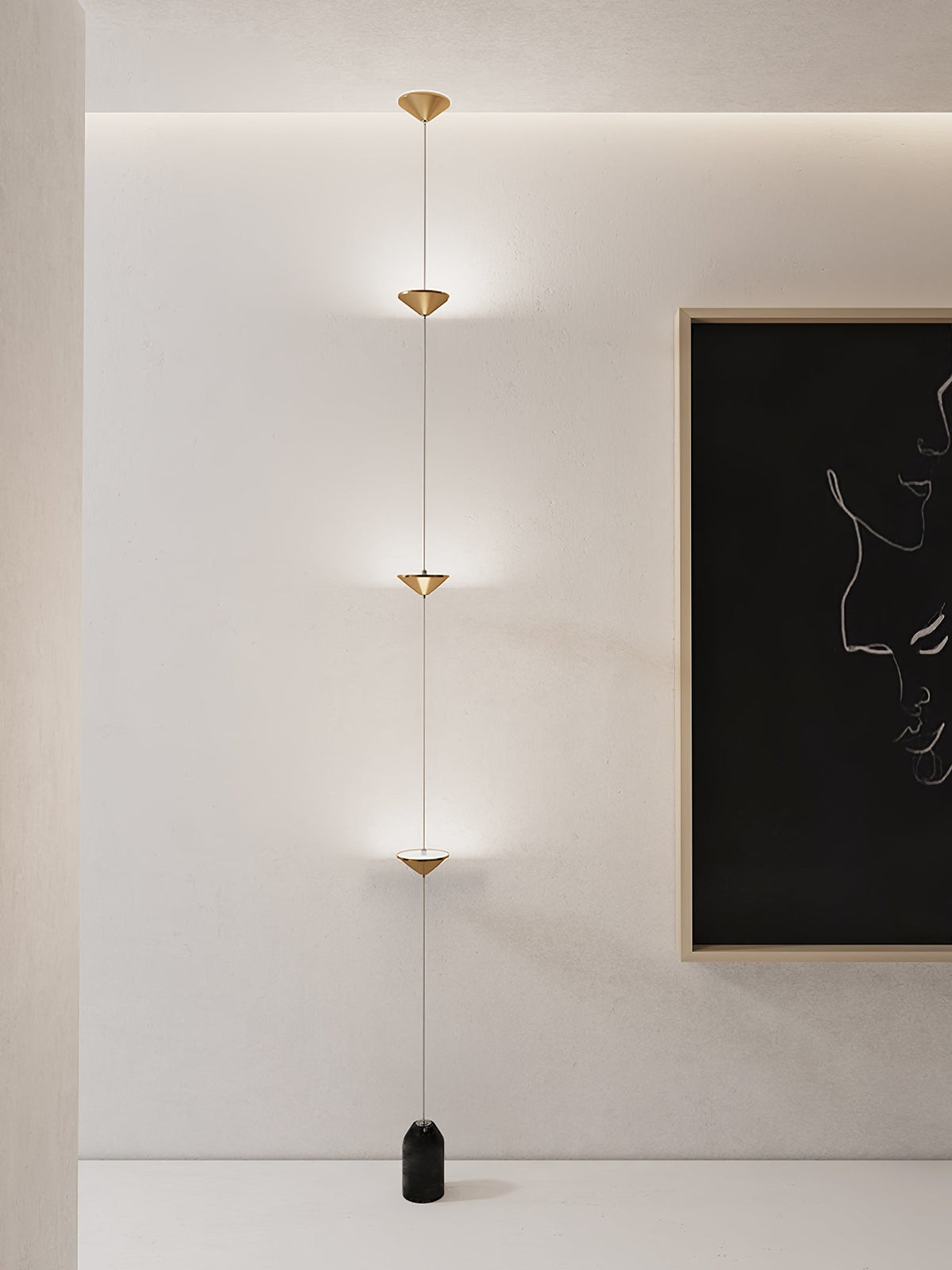 Lámpara de pie LED con contrapeso de mármol y cable de tracción ajustable para sala de estar, dormitorio, rincón de lectura, decoración moderna del hogar, iluminación ambiental y de trabajo