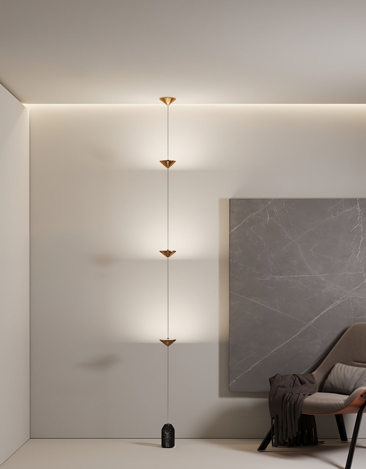 Lámpara de pie LED con contrapeso de mármol y cable de tracción ajustable para sala de estar, dormitorio, rincón de lectura, decoración moderna del hogar, iluminación ambiental y de trabajo