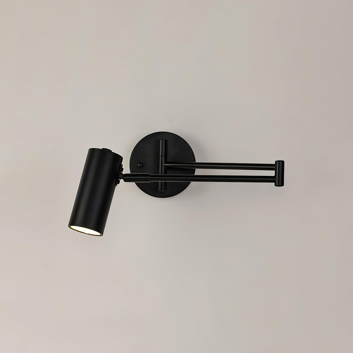 Aplique de pared LED con brazo giratorio y soporte extensible para dormitorio, pasillo, rincón de lectura e iluminación de tareas. Lámpara moderna regulable, oro y negro | Thomler